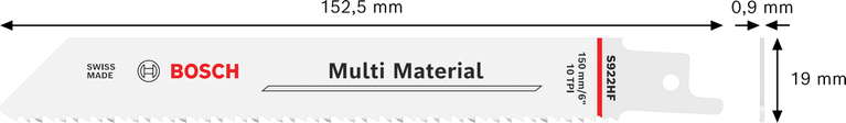 Pilový kotouč Bosch S922HF Multi Material z bimetalového materiálu, 152 mm.